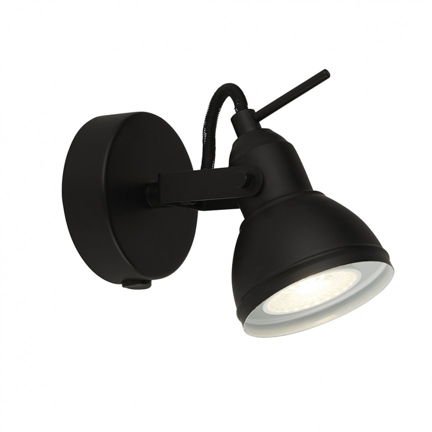 Aplica stil industrial cu spot orientabil Focus 1541BK SRT, Lustre moderne, LED⭐ modele elegante ieftine si de lux pentru living dormitor, bucatarie si sufragerie.✅DeSiGn decorativ unic!❤️Promotii lampi❗ Magazin online➽ www.evalight.ro. Oferte NOI la corpuri de iluminat pt interior suspendate de tip suspensii, aplicate de tavan sau perete, stil modern retro sau vintage, lustre cu cristale, abajur material textil, lemn, metal, sticla, becuri Edison sau LED, calitate deosebita la cel mai bun pret. a