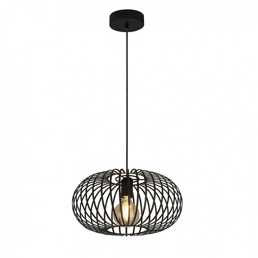 Pendul / Lustra aplicata stil modern industrial AVERY 59901-1BK SRT, Corpuri de iluminat Vintage, Industria Style⭐ lustre retro elegante pentru bucatarie, dormitor living.✅Lampi Design decorativ modern!❤️Promotii❗ ➽ www.evalight.ro. Oferte la corpuri de iluminat suspendate de tip suspensii pentru camere interior, decorate in stil antichizat retro sau vintage, abajur material textil, lemn, metal, sticla, bec tip lumanare Edison sau LED, ieftine si de lux, calitate deosebita la cel mai bun pret. a