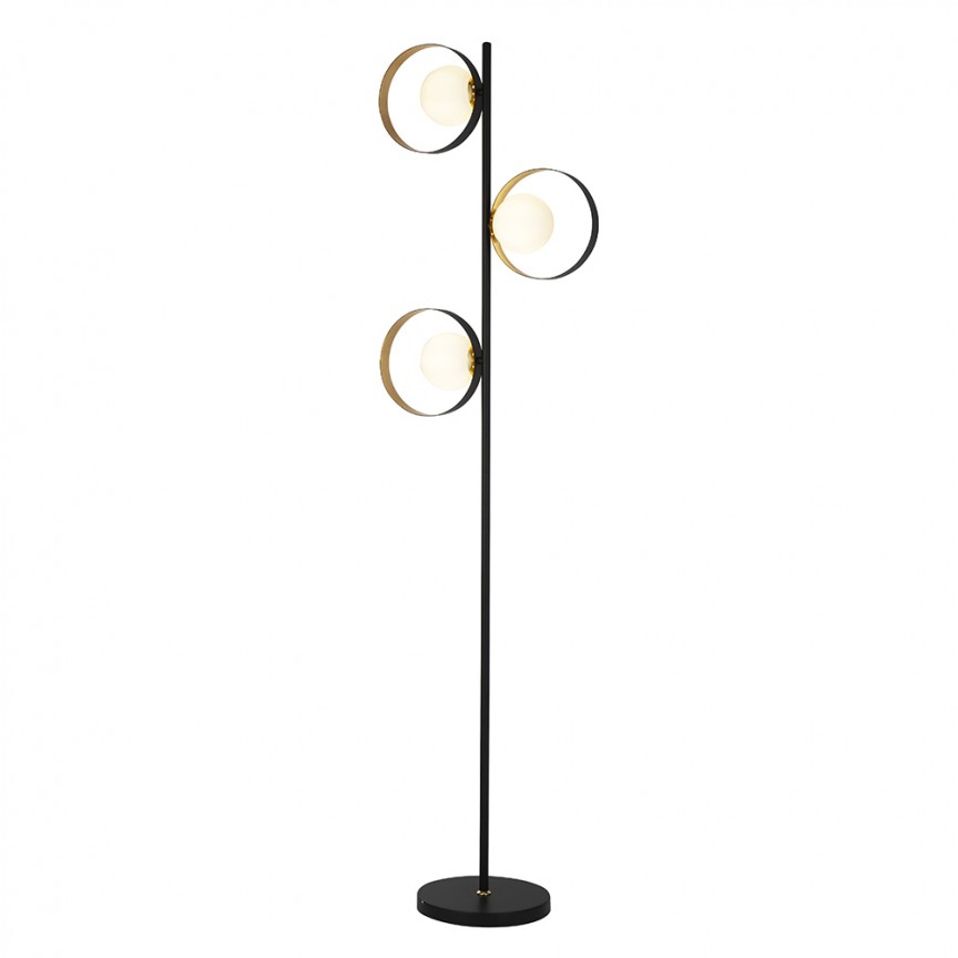 Lampadar, Lampa de podea design modern Orbital EU8143BGO SRT, Lampadare moderne de podea⭐ modele elegante pentru iluminat camera living dormitor.✅DeSiGn decorativ de lux unic!❤️Promotii lampi❗ ➽www.evalight.ro. Alege corpuri de iluminat de podea pt interior cu reader LED, ieftine de calitate deosebita la cel mai bun pret. a