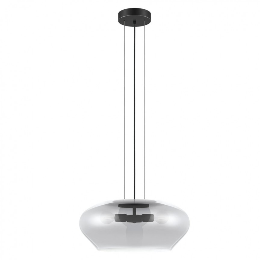 Lustra, Pendul cu sticla negru-fumuriu PRIORAT 50cm 39658 EL, Promotii lustre, reduceri⭐ corpuri de iluminat, mobila si decoratiuni de interior si exterior.⭕Oferte Pret redus online ➽ www.evalight.ro❗ a