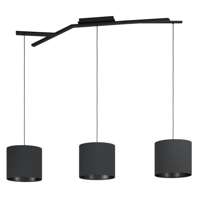 Lustra moderna cu 3 pendule negre BALNARIO 39886 EL, Pendule / Lustre suspendate moderne, LED⭐ modele elegante pentru bucatarie, living dormitor.✅DeSiGn decorativ unic!❤️Promotii lampi❗ ➽www.evalight.ro. Alege corpuri de iluminat suspendate pt interior stil modern, suspensii de tip pendule cu cristale, abajur material textil, lemn, metal, sticla, bec tip lumanare Edison sau LED, ieftine si de lux, calitate deosebita la cel mai bun pret. a