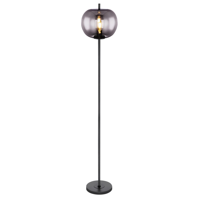 Lampadar design modern BLACKY fumuriu 15345S GL, Lampadare moderne de podea⭐ modele elegante pentru iluminat camera living dormitor.✅DeSiGn decorativ de lux unic!❤️Promotii lampi❗ ➽www.evalight.ro. Alege corpuri de iluminat de podea pt interior cu reader LED, ieftine de calitate deosebita la cel mai bun pret. a