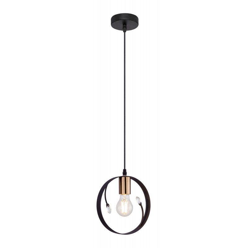 Pendul design modern VIGO negru 15346-1 GL, Pendule / Lustre suspendate moderne, LED⭐ modele elegante pentru bucatarie, living dormitor.✅DeSiGn decorativ unic!❤️Promotii lampi❗ ➽www.evalight.ro. Alege corpuri de iluminat suspendate pt interior stil modern, suspensii de tip pendule cu cristale, abajur material textil, lemn, metal, sticla, bec tip lumanare Edison sau LED, ieftine si de lux, calitate deosebita la cel mai bun pret. a