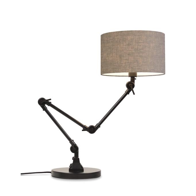 Lampa de masa moderna cu brat articulat Amsterdam abajur dark linen, Veioze moderne de masa⭐ modele elegante inalte potrivite pentru noptiere dormitor si living.✅DeSiGn decorativ de lux unic!❤️Promotii lampi❗ ➽www.evalight.ro. Alege corpuri de iluminat interior tip lampi mari mari cu picior inalt pt citit cu reader LED, de podea, aspect vintage deosebit cu cristal, abajur din material textil, sticla, lemn, metalic, ceramica cu flori, ieftine de calitate la cel mai bun pret. a