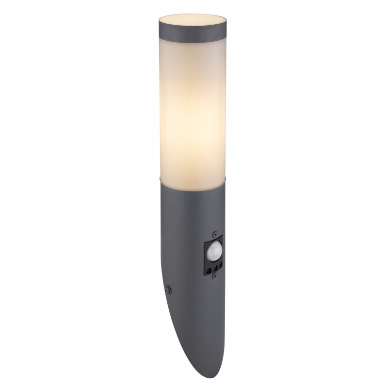 Aplica de perete pentru exterior cu senzor de miscare design modern, IP44 BOSTON antracit 3157AS GL, Aplice de exterior moderne, LED⭐ lampi de perete pentru iluminat exterior terasa casa si gradina.✅Design decorativ!❤️Promotii❗ ➽www.evalight.ro. Alege corpuri de iluminat exterior rezistente la apa tip spoturi aplicate pt perete sau tavan, metalice, abajur din sticla cu decor ornamental, bec LED si lumina ambientala, ieftine si de lux, calitate deosebita la cel mai bun pret. a