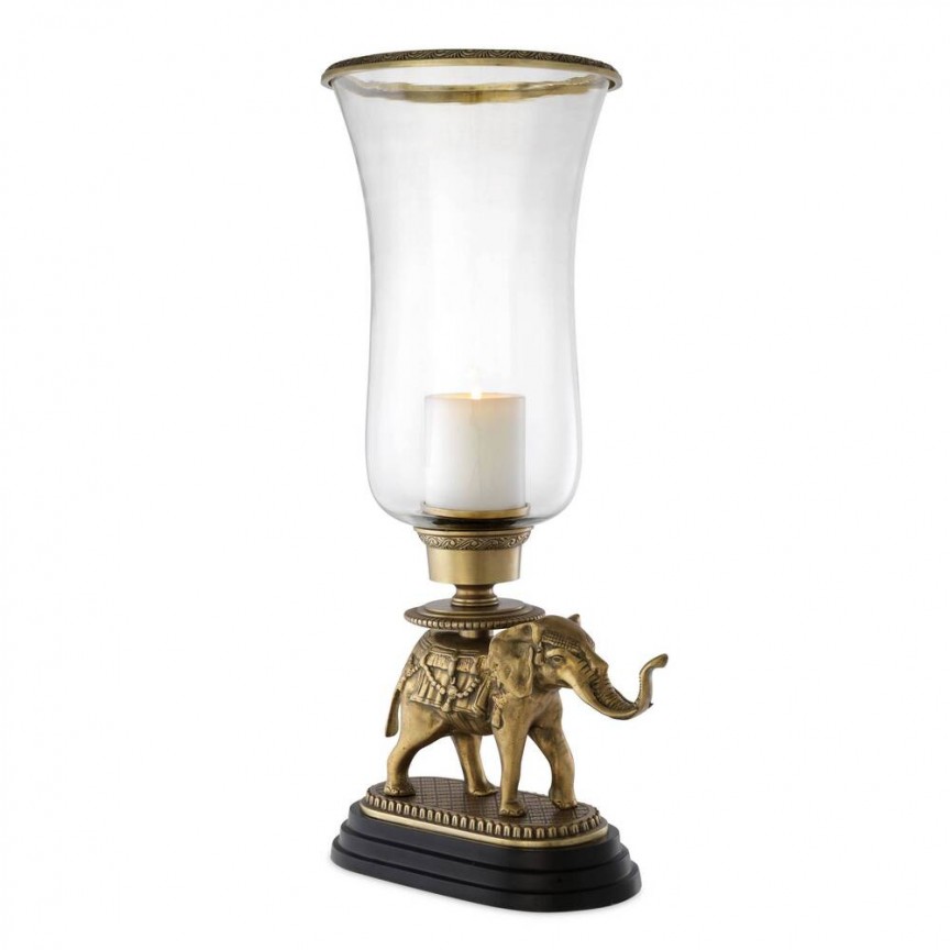 Suport lumanare design LUX Elephant 110091 HZ, Obiecte decorative de lux⭐ accesorii moderne Vintage & Retro, decoratiuni interioare pentru casa, living, dormitor, bucatarie❗ www.evalight.ro.  a