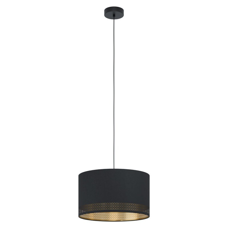 Pendul design modern ESTEPERRA 38cm negru, auriu 99273 EL, Pendule / Lustre suspendate moderne, LED⭐ modele elegante pentru bucatarie, living dormitor.✅DeSiGn decorativ unic!❤️Promotii lampi❗ ➽www.evalight.ro. Alege corpuri de iluminat suspendate pt interior stil modern, suspensii de tip pendule cu cristale, abajur material textil, lemn, metal, sticla, bec tip lumanare Edison sau LED, ieftine si de lux, calitate deosebita la cel mai bun pret. a