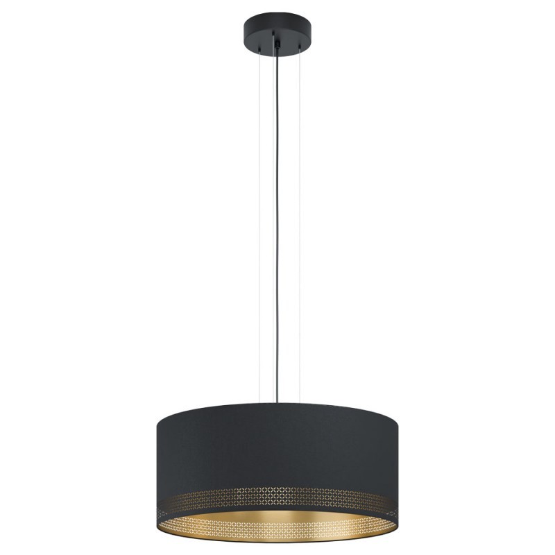 Pendul design modern ESTEPERRA 53cm negru, auriu 99274 EL, Pendule / Lustre suspendate moderne, LED⭐ modele elegante pentru bucatarie, living dormitor.✅DeSiGn decorativ unic!❤️Promotii lampi❗ ➽www.evalight.ro. Alege corpuri de iluminat suspendate pt interior stil modern, suspensii de tip pendule cu cristale, abajur material textil, lemn, metal, sticla, bec tip lumanare Edison sau LED, ieftine si de lux, calitate deosebita la cel mai bun pret. a