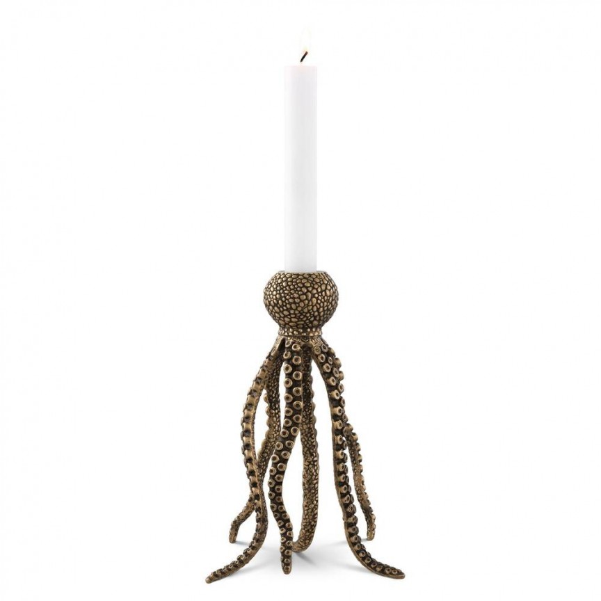 Suport lumanare design LUX Octopus 112794 HZ, Obiecte decorative de lux⭐ accesorii moderne Vintage & Retro, decoratiuni interioare pentru casa, living, dormitor, bucatarie❗ www.evalight.ro.  a