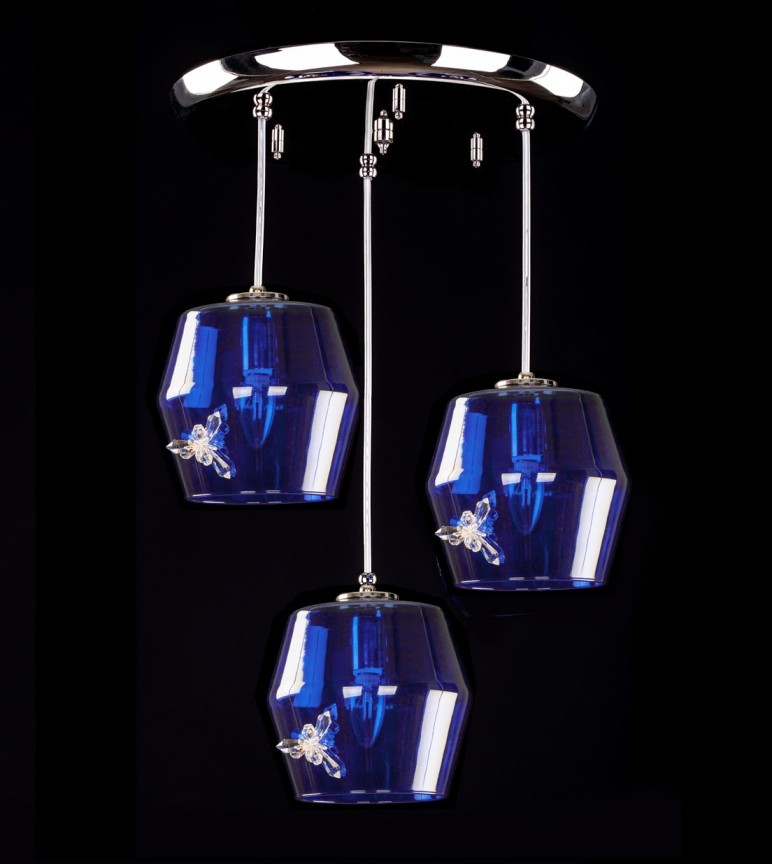 Lustra cu 3 pendule design LUX NIGHT SKY 06-CH, Pendule / Lustre suspendate moderne, LED⭐ modele elegante pentru bucatarie, living dormitor.✅DeSiGn decorativ unic!❤️Promotii lampi❗ ➽www.evalight.ro. Alege corpuri de iluminat suspendate pt interior stil modern, suspensii de tip pendule cu cristale, abajur material textil, lemn, metal, sticla, bec tip lumanare Edison sau LED, ieftine si de lux, calitate deosebita la cel mai bun pret. a