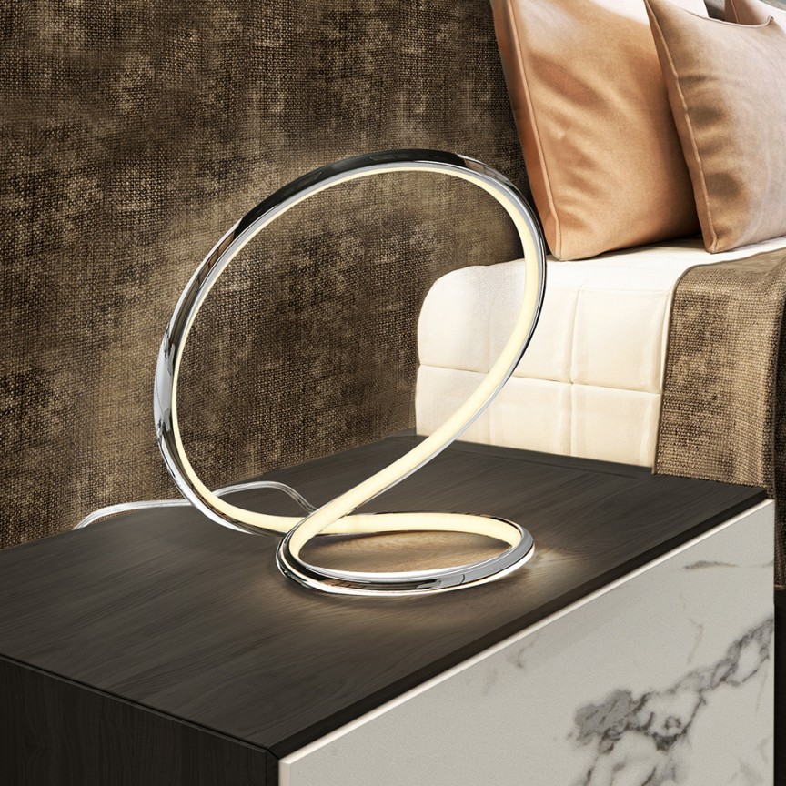 Lampa de masa LED design ultra-modern INFINITO crom SV-963060, Promotii lustre, reduceri⭐ corpuri de iluminat, mobila si decoratiuni de interior si exterior.⭕Oferte Pret redus online ➽ www.evalight.ro❗ a