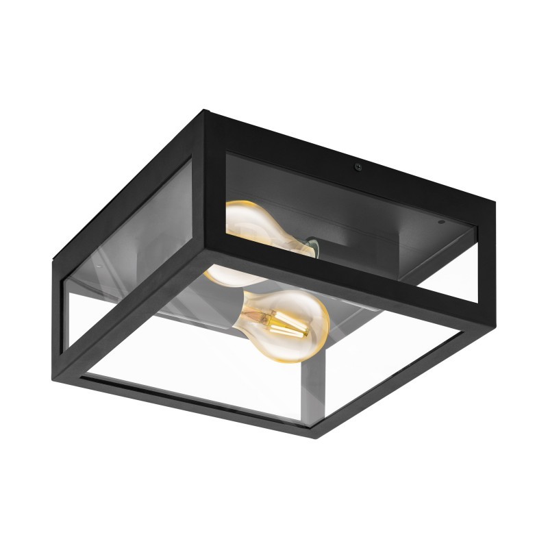 Aplica / Plafoniera cu protectie IP44 pentru baie AMEZOLA negru 99122 EL, Aplice pentru baie, LED⭐ modele moderne lustre tablou, iluminat oglinda baie.❤️Promotii lampi baie❗ ➽www.evalight.ro. Alege corpuri de iluminat baie cu spot-uri aplicate (perete/tavan/mobilier baie), rezistente la apa (umiditate), ieftine si de lux, calitate deosebita la cel mai bun pret.
 a