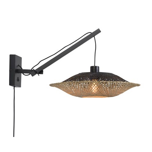 Aplica din bambus KALIMANTAN orizontal S negru, 44cm, Candelabre si Lustre moderne elegante⭐ modele clasice de lux pentru living, bucatarie si dormitor.✅ DeSiGn actual Top 2020!❤️Promotii lampi❗ ➽ www.evalight.ro. Oferte corpuri de iluminat suspendate pt camere de interior (înalte), suspensii (lungi) de tip lustre si candelabre, pendule decorative stil modern, clasic, rustic, baroc, scandinav, retro sau vintage, aplicate pe perete sau de tavan, cu cristale, abajur din material textil, lemn, metal, sticla, bec Edison sau LED, ieftine de calitate deosebita la cel mai bun pret. a