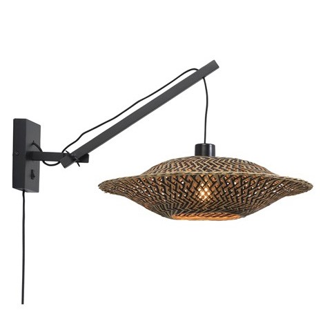 Aplica din bambus Bali orizontal S negru, 44cm , Candelabre si Lustre moderne elegante⭐ modele clasice de lux pentru living, bucatarie si dormitor.✅ DeSiGn actual Top 2020!❤️Promotii lampi❗ ➽ www.evalight.ro. Oferte corpuri de iluminat suspendate pt camere de interior (înalte), suspensii (lungi) de tip lustre si candelabre, pendule decorative stil modern, clasic, rustic, baroc, scandinav, retro sau vintage, aplicate pe perete sau de tavan, cu cristale, abajur din material textil, lemn, metal, sticla, bec Edison sau LED, ieftine de calitate deosebita la cel mai bun pret. a