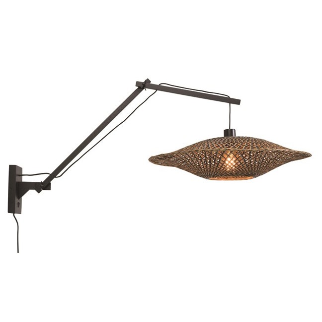 Aplica din bambus cu brat articulat Bali orizontal L negru, 60cm, Candelabre si Lustre moderne elegante⭐ modele clasice de lux pentru living, bucatarie si dormitor.✅ DeSiGn actual Top 2020!❤️Promotii lampi❗ ➽ www.evalight.ro. Oferte corpuri de iluminat suspendate pt camere de interior (înalte), suspensii (lungi) de tip lustre si candelabre, pendule decorative stil modern, clasic, rustic, baroc, scandinav, retro sau vintage, aplicate pe perete sau de tavan, cu cristale, abajur din material textil, lemn, metal, sticla, bec Edison sau LED, ieftine de calitate deosebita la cel mai bun pret. a