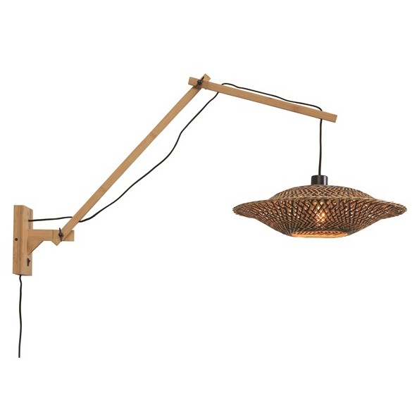 Aplica din bambus cu brat articulat Bali orizontal L natur, 44cm, Candelabre si Lustre moderne elegante⭐ modele clasice de lux pentru living, bucatarie si dormitor.✅ DeSiGn actual Top 2020!❤️Promotii lampi❗ ➽ www.evalight.ro. Oferte corpuri de iluminat suspendate pt camere de interior (înalte), suspensii (lungi) de tip lustre si candelabre, pendule decorative stil modern, clasic, rustic, baroc, scandinav, retro sau vintage, aplicate pe perete sau de tavan, cu cristale, abajur din material textil, lemn, metal, sticla, bec Edison sau LED, ieftine de calitate deosebita la cel mai bun pret. a