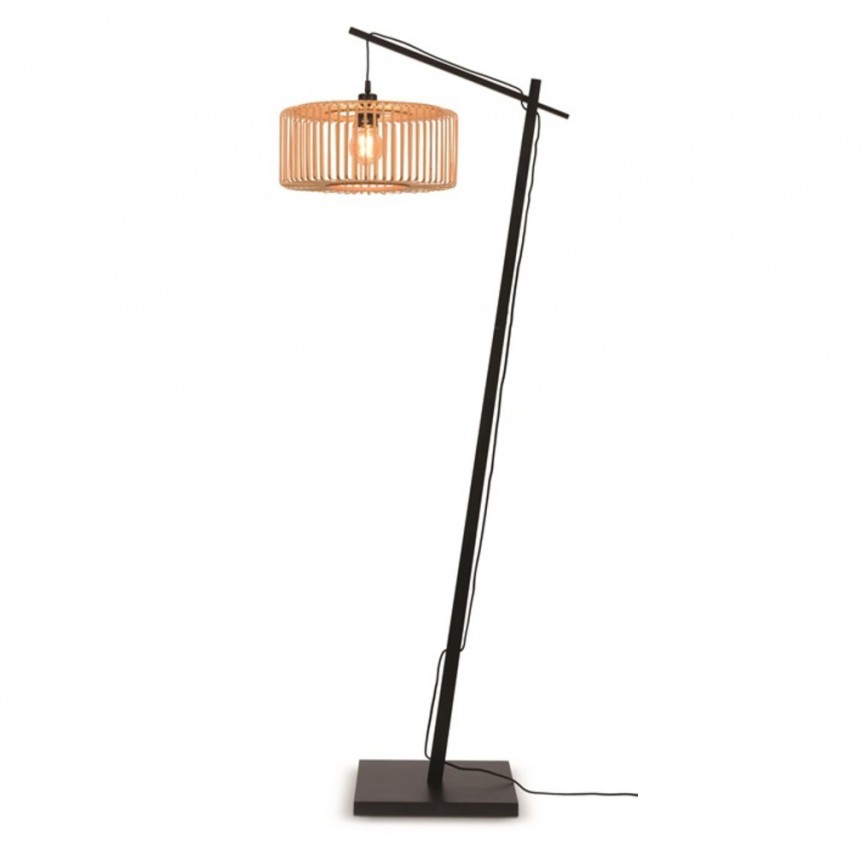 Lampadar eco din bambus Bromo S negru/ natur, 40x18cm, Lampi de podea cu picior inalt⭐ lampadare moderne retro sau vintage pentru living.✅DeSiGn decorativ de lux unic!❤️Promotii lampi❗ ➽www.evalight.ro. Alege corpuri de iluminat de podea pt interior cu reader LED, clasice cu decor elegant, stil industrial din metal cu picior inalt curbat, trepied din lemn, abajur din material textil, sticla, tesatura, ieftine de calitate deosebita la cel mai bun pret. a