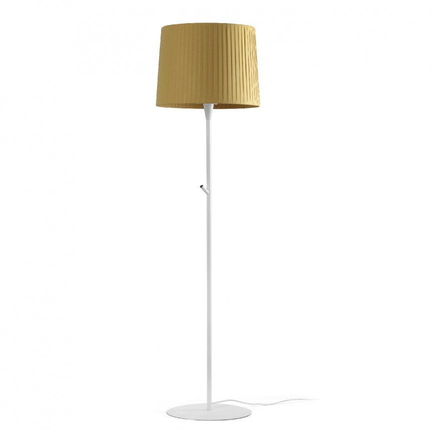 Lampadar / Lampa de podea modern design elegant SAMBA alb/galben 64312-42, Lampi de podea cu picior inalt⭐ lampadare moderne retro sau vintage pentru living.✅DeSiGn decorativ de lux unic!❤️Promotii lampi❗ ➽www.evalight.ro. Alege corpuri de iluminat de podea pt interior cu reader LED, clasice cu decor elegant, stil industrial din metal cu picior inalt curbat, trepied din lemn, abajur din material textil, sticla, tesatura, ieftine de calitate deosebita la cel mai bun pret. a