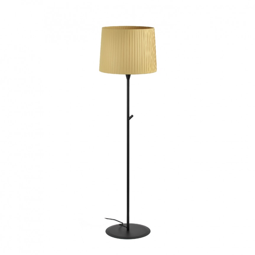 Lampadar / Lampa de podea modern design elegant SAMBA negru/galben 64313-42, Lampi de podea cu picior inalt⭐ lampadare moderne retro sau vintage pentru living.✅DeSiGn decorativ de lux unic!❤️Promotii lampi❗ ➽www.evalight.ro. Alege corpuri de iluminat de podea pt interior cu reader LED, clasice cu decor elegant, stil industrial din metal cu picior inalt curbat, trepied din lemn, abajur din material textil, sticla, tesatura, ieftine de calitate deosebita la cel mai bun pret. a