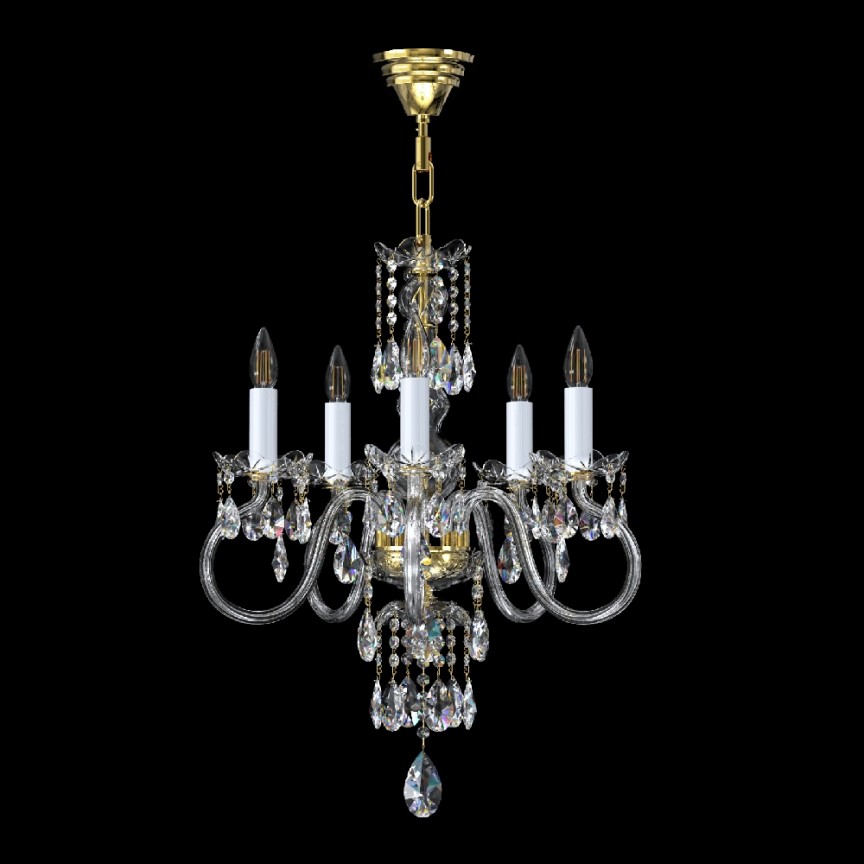 Candelabru cu 5 brate LUX design modern, Cristal Bohemia Exclusive Miracle, Lustre Cristal Bohemia⭐ modele deosebite de candelabre din cristal Bohemia autentic din Cehia.✅Design Baroc de lux Premium Top❗ ➽ www.evalight.ro. a