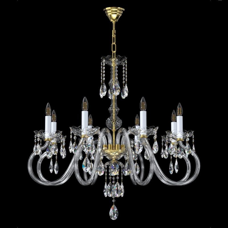 Candelabru cu 8 brate LUX design modern, Cristal Bohemia Exclusive Miracle, Lustre Cristal Bohemia⭐ modele deosebite de candelabre din cristal Bohemia autentic din Cehia.✅Design Baroc de lux Premium Top❗ ➽ www.evalight.ro. a