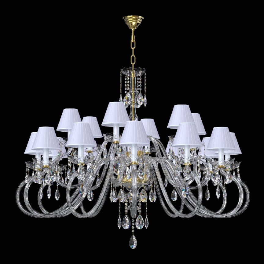 Candelabru cu 18 brate LUX design modern, Cristal Bohemia Exclusive Miracle, Lustre cristal si Corpuri de iluminat suspendate⭐ modele de lux elegante din cristal Stil Exclusive.✅Design Premium Top❗ ➽ www.evalight.ro.  a