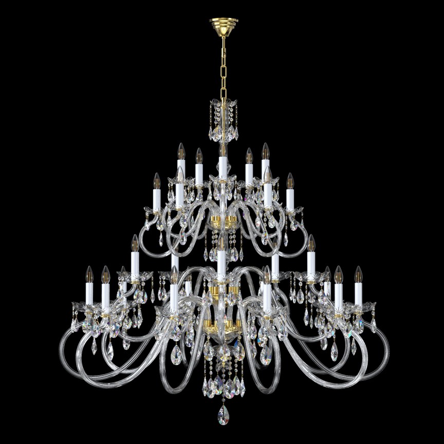 Candelabru cu 25 brate LUX design modern, Cristal Bohemia Exclusive Miracle, Lustre cristal si Corpuri de iluminat suspendate⭐ modele de lux elegante din cristal Stil Exclusive.✅Design Premium Top❗ ➽ www.evalight.ro.  a