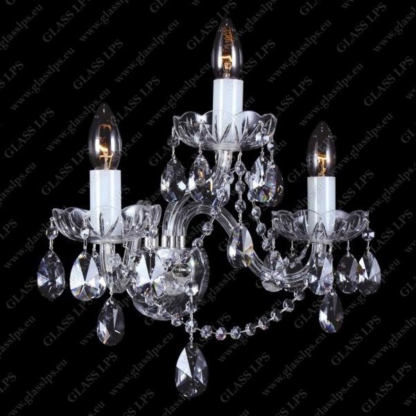 Aplica cu 3 brate Cristal Bohemia, Lustre cristal si Corpuri de iluminat suspendate⭐ modele de lux elegante din cristal Stil Exclusive.✅Design Premium Top❗ ➽ www.evalight.ro.  a