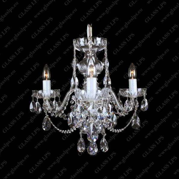 Candelabru cu 3 brate Cristal Bohemia L11 801/03/1-A, Lustre cristal si Corpuri de iluminat suspendate⭐ modele de lux elegante din cristal Stil Exclusive.✅Design Premium Top❗ ➽ www.evalight.ro.  a