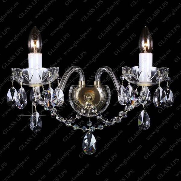 Aplica de perete cu 2 brate, Cristal Bohemia N21 801/02/1-A, Aplice de perete Cristal Bohemia⭐ modele de lux deosebite din cristal Bohemia autentic din Cehia.✅Design unicat Premium Top❗ ➽ www.evalight.ro. a