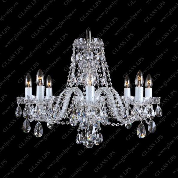 Candelabru cu 8 brate Cristal Bohemia L11 801/08/1-A, Lustre Cristal Bohemia⭐ modele deosebite de candelabre din cristal Bohemia autentic din Cehia.✅Design Baroc de lux Premium Top❗ ➽ www.evalight.ro. a