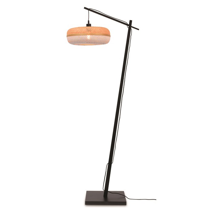 Lampadar eco din bambus Palawan negru/ alb, 40x15cm, Lampadare moderne de podea⭐ modele elegante pentru iluminat camera living dormitor.✅DeSiGn decorativ de lux unic!❤️Promotii lampi❗ ➽www.evalight.ro. Alege corpuri de iluminat de podea pt interior cu reader LED, ieftine de calitate deosebita la cel mai bun pret. a