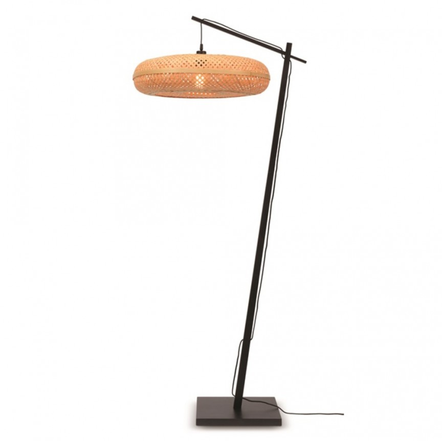 Lampadar eco din bambus Palawan negru/ natur, 60x15cm, Lampi de podea cu picior inalt⭐ lampadare moderne retro sau vintage pentru living.✅DeSiGn decorativ de lux unic!❤️Promotii lampi❗ ➽www.evalight.ro. Alege corpuri de iluminat de podea pt interior cu reader LED, clasice cu decor elegant, stil industrial din metal cu picior inalt curbat, trepied din lemn, abajur din material textil, sticla, tesatura, ieftine de calitate deosebita la cel mai bun pret. a