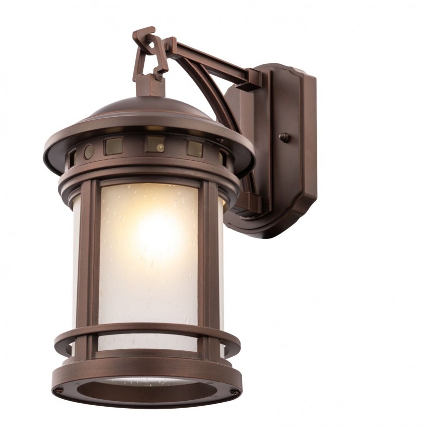 Aplica de perete exterior IP44 design retro SALAMANCA MYO031WL-01BR, Aplice de exterior moderne, LED⭐ lampi de perete pentru iluminat exterior terasa casa si gradina.✅Design decorativ!❤️Promotii❗ ➽www.evalight.ro. Alege corpuri de iluminat exterior rezistente la apa tip spoturi aplicate pt perete sau tavan, metalice, abajur din sticla cu decor ornamental, bec LED si lumina ambientala, ieftine si de lux, calitate deosebita la cel mai bun pret. a