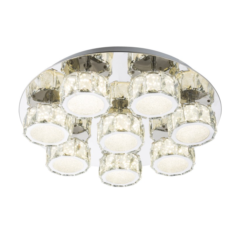 Plafoniera LED design clasic AMUR crom 49350D5 GL, Plafoniere LED⭐ modele moderne pentru iluminat living, dormitor, bucatarie.✅DeSiGn decorativ!❤️Promotii lampi LED❗ ➽www.evalight.ro. Alege lustre LED de interior de tip plafoniera aplicate de tavan sau de perete, ieftine si de lux, calitate deosebita la cel mai bun pret. a