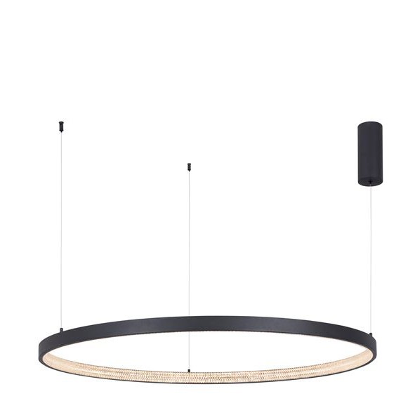 Lustra LED dimabila, design modern PRESTON, 110cm negru NVL-9865110, Pendule / Lustre suspendate moderne, LED⭐ modele elegante pentru bucatarie, living dormitor.✅DeSiGn decorativ unic!❤️Promotii lampi❗ ➽www.evalight.ro. Alege corpuri de iluminat suspendate pt interior stil modern, suspensii de tip pendule cu cristale, abajur material textil, lemn, metal, sticla, bec tip lumanare Edison sau LED, ieftine si de lux, calitate deosebita la cel mai bun pret. a