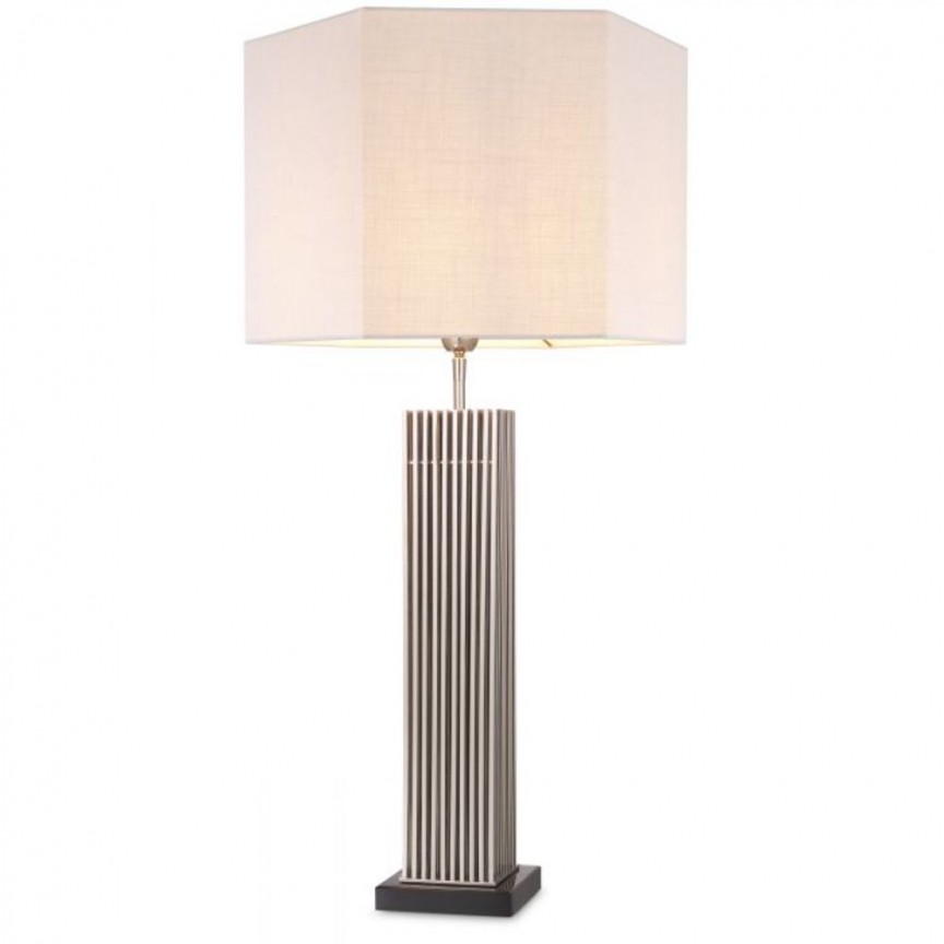 Veioza, lampa de masa design LUX Viggo, nickel 114900 HZ, Veioze moderne de masa⭐ modele elegante inalte potrivite pentru noptiere dormitor si living.✅DeSiGn decorativ de lux unic!❤️Promotii lampi❗ ➽www.evalight.ro. Alege corpuri de iluminat interior tip lampi mari mari cu picior inalt pt citit cu reader LED, de podea, aspect vintage deosebit cu cristal, abajur din material textil, sticla, lemn, metalic, ceramica cu flori, ieftine de calitate la cel mai bun pret. a