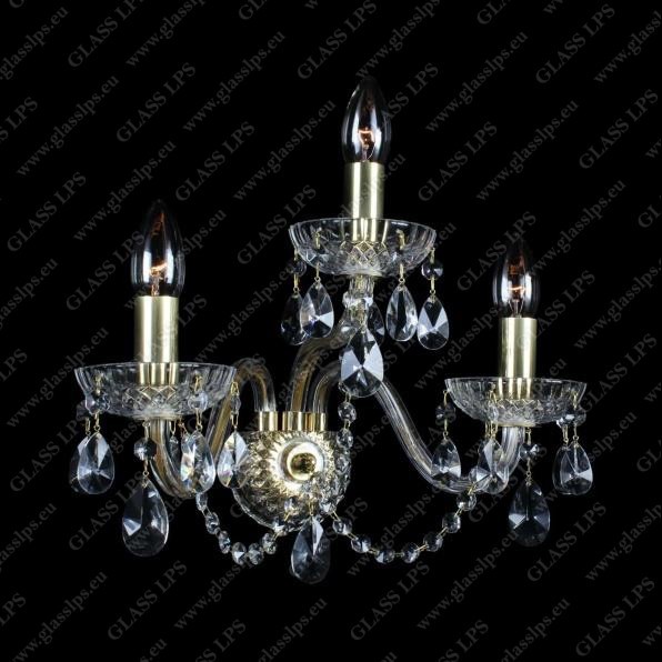 Aplica cristal Bohemia cu 3 brate, N21 006/03/1-A, Lustre cristal si Corpuri de iluminat suspendate⭐ modele de lux elegante din cristal Stil Exclusive.✅Design Premium Top❗ ➽ www.evalight.ro.  a