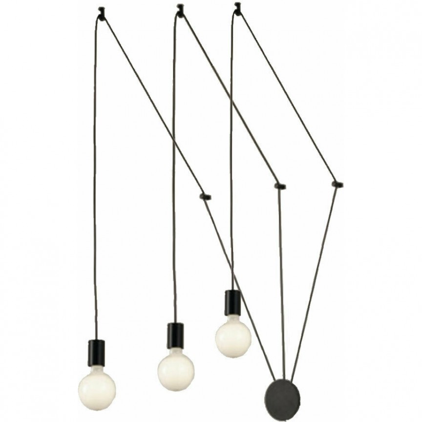 Lustra cu 3 pendule design modern Habitat negru I-HABITAT-PL3 NER FE, Candelabre si Lustre moderne elegante⭐ modele clasice de lux pentru living, bucatarie si dormitor.✅ DeSiGn actual Top 2020!❤️Promotii lampi❗ ➽ www.evalight.ro. Oferte corpuri de iluminat suspendate pt camere de interior (înalte), suspensii (lungi) de tip lustre si candelabre, pendule decorative stil modern, clasic, rustic, baroc, scandinav, retro sau vintage, aplicate pe perete sau de tavan, cu cristale, abajur din material textil, lemn, metal, sticla, bec Edison sau LED, ieftine de calitate deosebita la cel mai bun pret. a