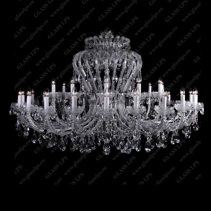 Candelabru Maria Theresa cu 36 brate, cristal Bohemia L14 007/36/1-A, F 2 floor, Lustre Cristal Bohemia⭐ modele deosebite de candelabre din cristal Bohemia autentic din Cehia.✅Design Baroc de lux Premium Top❗ ➽ www.evalight.ro. a