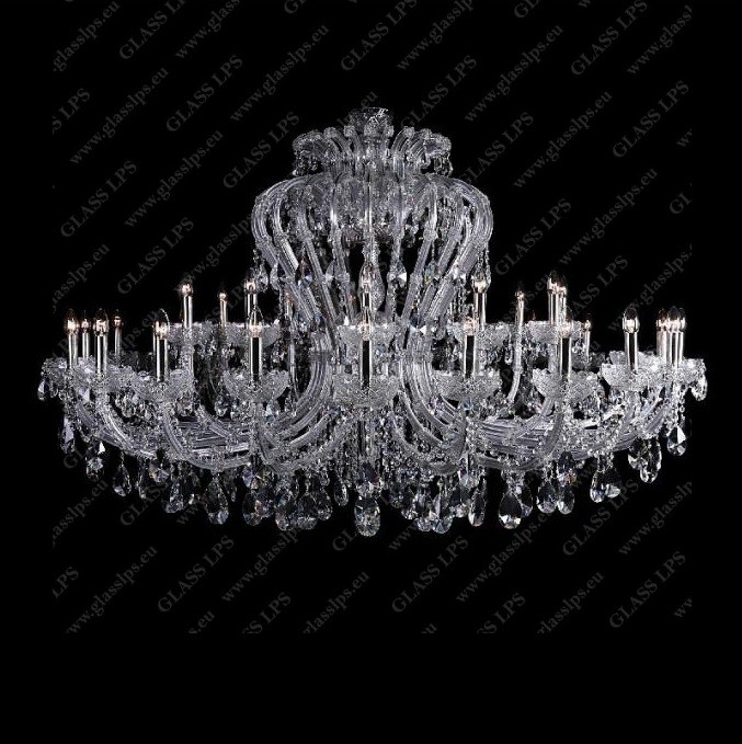 Candelabru Maria Theresa cu 36 brate, cristal Bohemia L14 007/36/1-A, F 2 floor, Lustre Cristal Bohemia⭐ modele deosebite de candelabre din cristal Bohemia autentic din Cehia.✅Design Baroc de lux Premium Top❗ ➽ www.evalight.ro. a