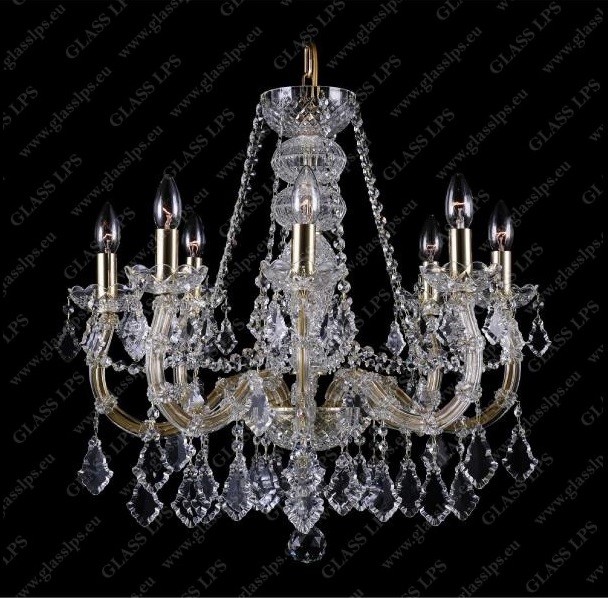 Candelabru Maria Theresa cu 8 brate, cristal Bohemia L14 011/08/2, Lustre cristal si Corpuri de iluminat suspendate⭐ modele de lux elegante din cristal Stil Exclusive.✅Design Premium Top❗ ➽ www.evalight.ro.  a