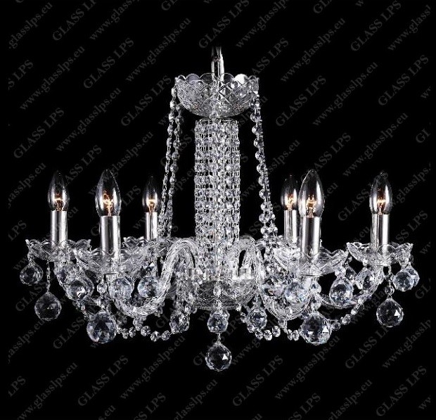 Lustra 6 brate cristal Bohemia L11 007/06/4, Lustre Cristal Bohemia⭐ modele deosebite de candelabre din cristal Bohemia autentic din Cehia.✅Design Baroc de lux Premium Top❗ ➽ www.evalight.ro. a