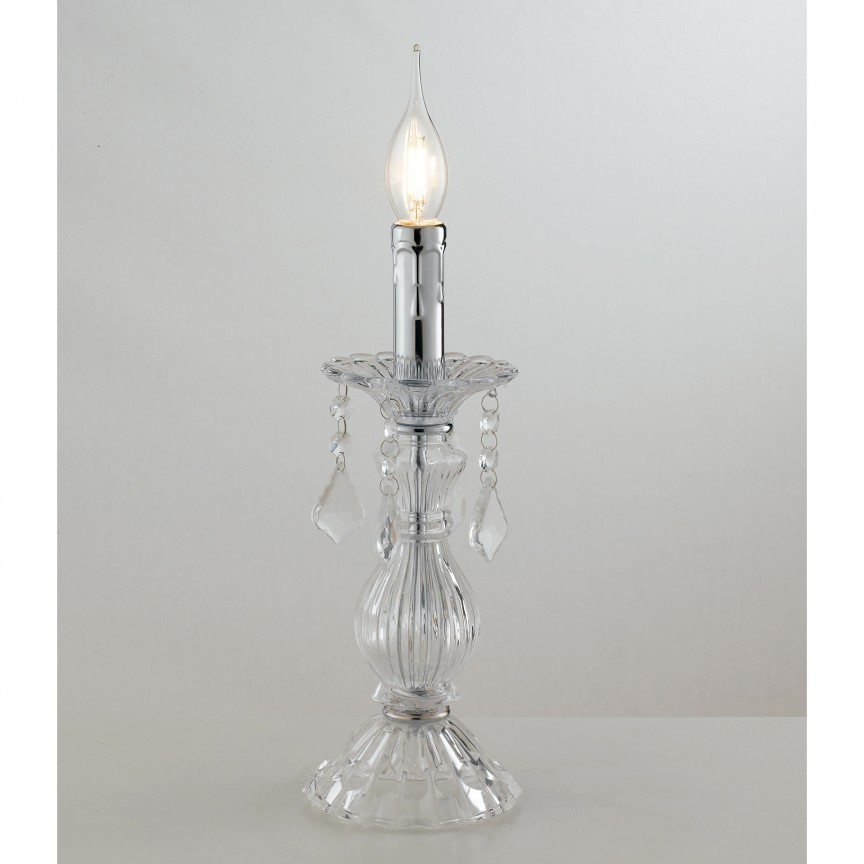 Veioza design clasic CRISTALLO, crom I-246/00300 FE, Candelabre si Lustre moderne elegante⭐ modele clasice de lux pentru living, bucatarie si dormitor.✅ DeSiGn actual Top 2020!❤️Promotii lampi❗ ➽ www.evalight.ro. Oferte corpuri de iluminat suspendate pt camere de interior (înalte), suspensii (lungi) de tip lustre si candelabre, pendule decorative stil modern, clasic, rustic, baroc, scandinav, retro sau vintage, aplicate pe perete sau de tavan, cu cristale, abajur din material textil, lemn, metal, sticla, bec Edison sau LED, ieftine de calitate deosebita la cel mai bun pret. a