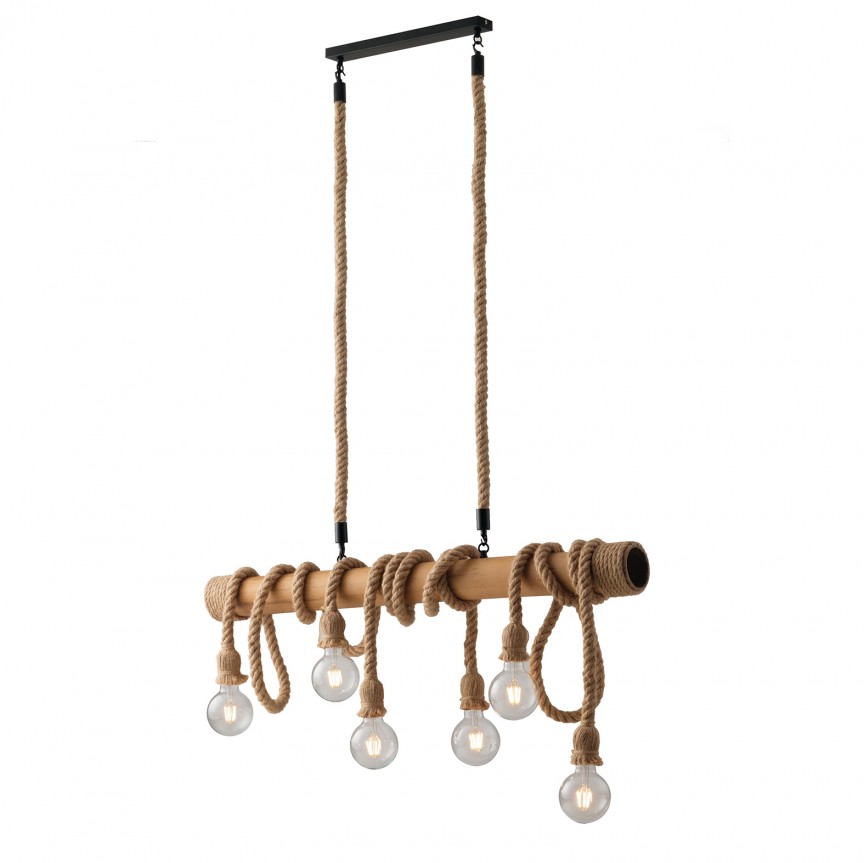 Lustra suspendata design clasic ROPE I-ROPE-S6 FE, Candelabre si Lustre moderne elegante⭐ modele clasice de lux pentru living, bucatarie si dormitor.✅ DeSiGn actual Top 2020!❤️Promotii lampi❗ ➽ www.evalight.ro. Oferte corpuri de iluminat suspendate pt camere de interior (înalte), suspensii (lungi) de tip lustre si candelabre, pendule decorative stil modern, clasic, rustic, baroc, scandinav, retro sau vintage, aplicate pe perete sau de tavan, cu cristale, abajur din material textil, lemn, metal, sticla, bec Edison sau LED, ieftine de calitate deosebita la cel mai bun pret. a