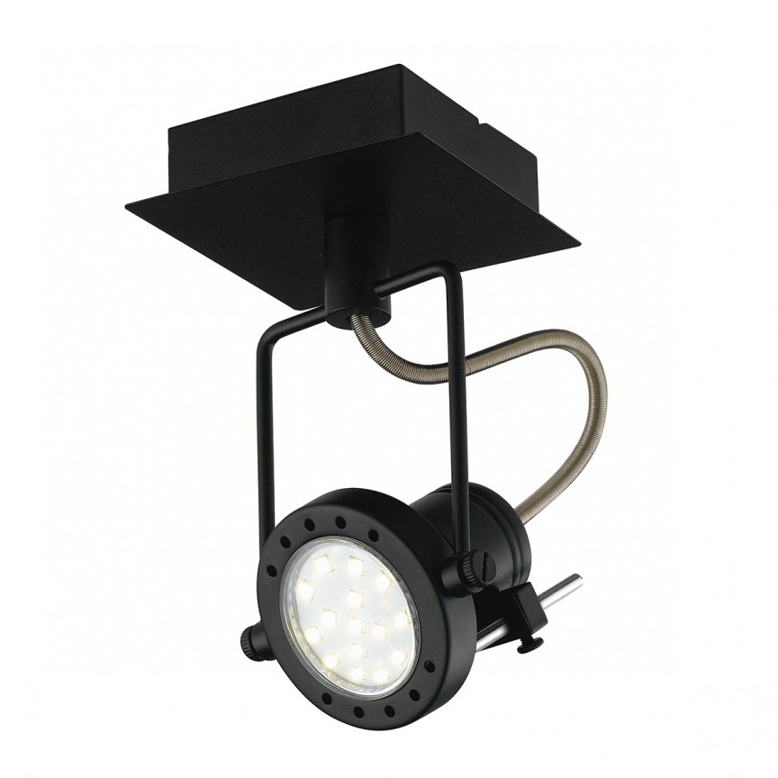 Aplica cu spot directionabil design industrial TECHNO negru SPOT-TECHNO-1 NER FE, Aplice aplicate perete sau tavan cu spot, LED⭐ modele moderne corpuri de iluminat tip spot-uri pe bara.✅Design decorativ unic!❤️Promotii lampi❗ ➽ www.evalight.ro. Alege aplice de iluminat interior, lustre si plafoniere cu 1 spot cu lumina LED si directie reglabila, spot orientabil cu intrerupator, simple si ieftine de calitate la cel mai bun pret. a