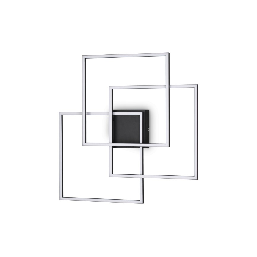 Lustra LED aplicata design geometric FRAME PL QUADRATO nergru, Plafoniere LED⭐ modele moderne pentru iluminat living, dormitor, bucatarie.✅DeSiGn decorativ!❤️Promotii lampi LED❗ ➽www.evalight.ro. Alege lustre LED de interior de tip plafoniera aplicate de tavan sau de perete, ieftine si de lux, calitate deosebita la cel mai bun pret. a