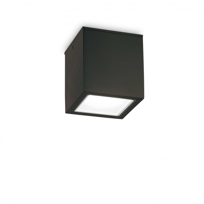 Spot aplicat modern TECHO PL1 BIG NERO, Plafoniere exterior, LED⭐ lampi de iluminat exterior rustice, clasice, moderne pentru terasa casa.✅Design decorativ!❤️Promotii ➽ www.evalight.ro❗ Alege corpuri de iluminat exterior rezistente la apa, tip aplice si spoturi aplicate pt tavan sau perete, solare cu senzori de miscare, metalice, abajur din sticla cu decor ornamental, ieftine si de lux, calitate deosebita la cel mai bun pret. a