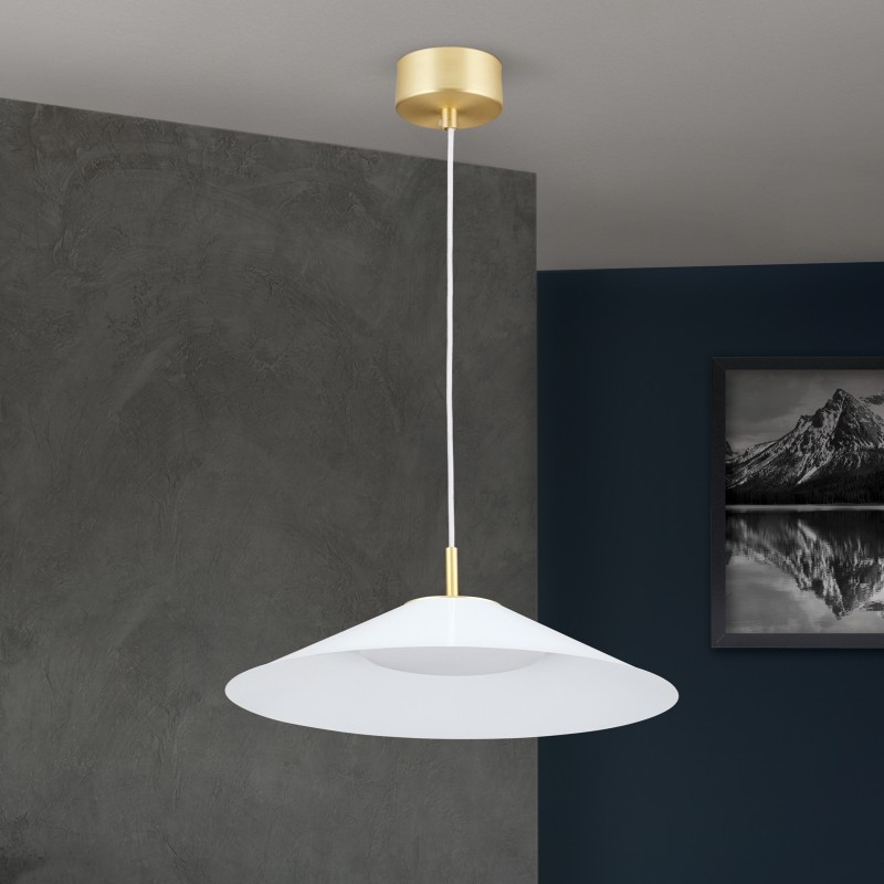 Lustra LED dimabila, Pendul metalic GOURMET White, Corpuri de iluminat interior LED⭐ modele lustre interior LED pentru living, dormitor, bucatarie, baie.✅DeSiGn decorativ de lux!❤️Promotii lampi LED❗ ➽www.evalight.ro. Alege Corpuri de iluminat interior LED elegante in stil modern, suspendate sau aplicate de tavan si perete, ieftine de calitate deosebita la cel mai bun pret. a