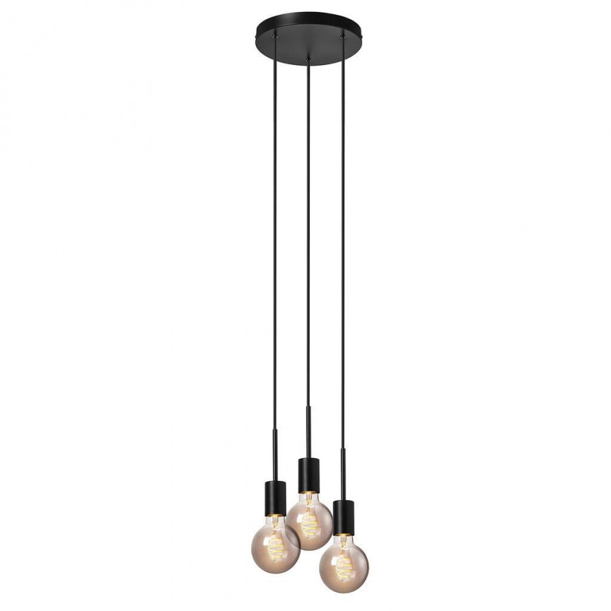 Lustra cu 3 pendule design modern PACO negru 2112063003 NL, Candelabre si Lustre moderne elegante⭐ modele clasice de lux pentru living, bucatarie si dormitor.✅ DeSiGn actual Top 2020!❤️Promotii lampi❗ ➽ www.evalight.ro. Oferte corpuri de iluminat suspendate pt camere de interior (înalte), suspensii (lungi) de tip lustre si candelabre, pendule decorative stil modern, clasic, rustic, baroc, scandinav, retro sau vintage, aplicate pe perete sau de tavan, cu cristale, abajur din material textil, lemn, metal, sticla, bec Edison sau LED, ieftine de calitate deosebita la cel mai bun pret. a